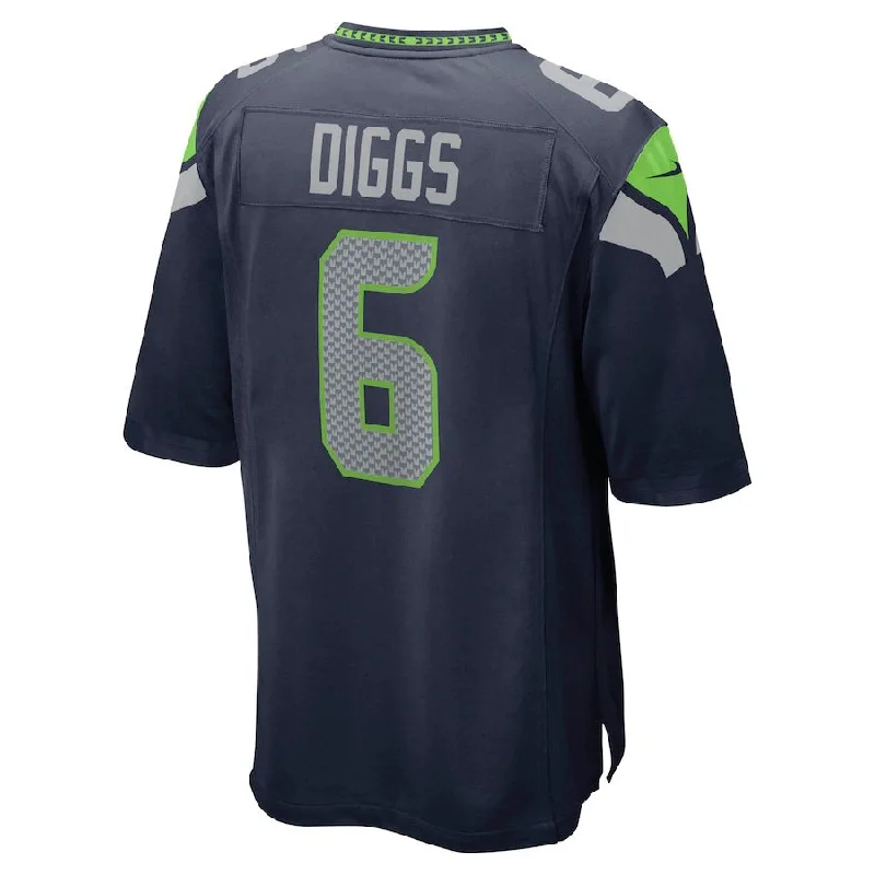 S.Seahawks #6 Quandre Diggs College Navy Game Jersey Stitched American Football Jerseys-NFL Elite Jersey for Sale -