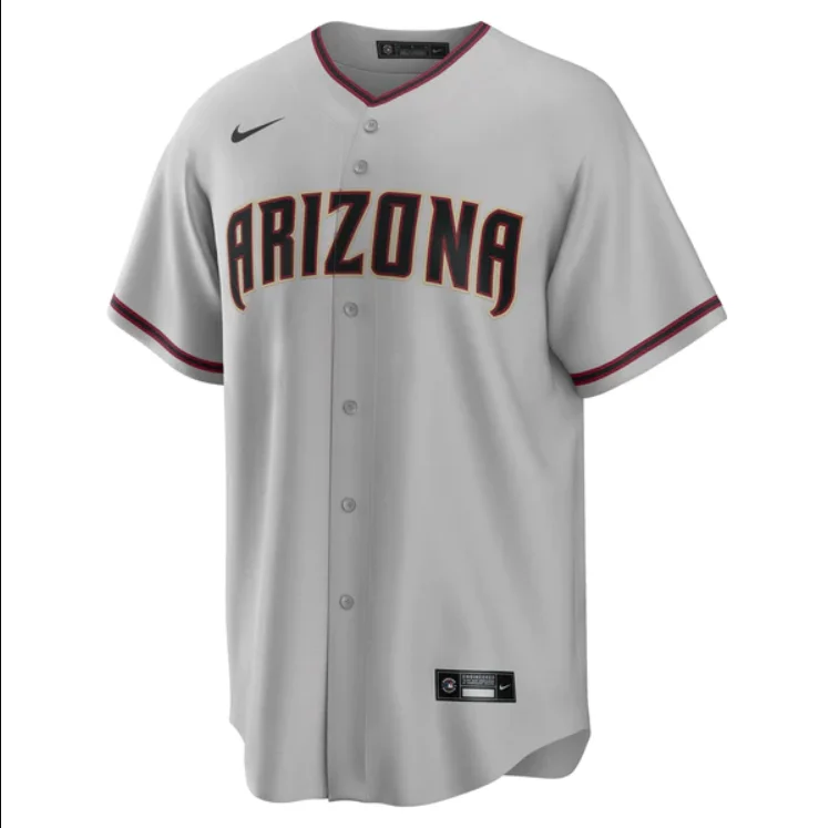 ARIZONA DIAMONDBACKS GREY ROAD REPLICA JERSEY-NBA Official Jersey Shop -