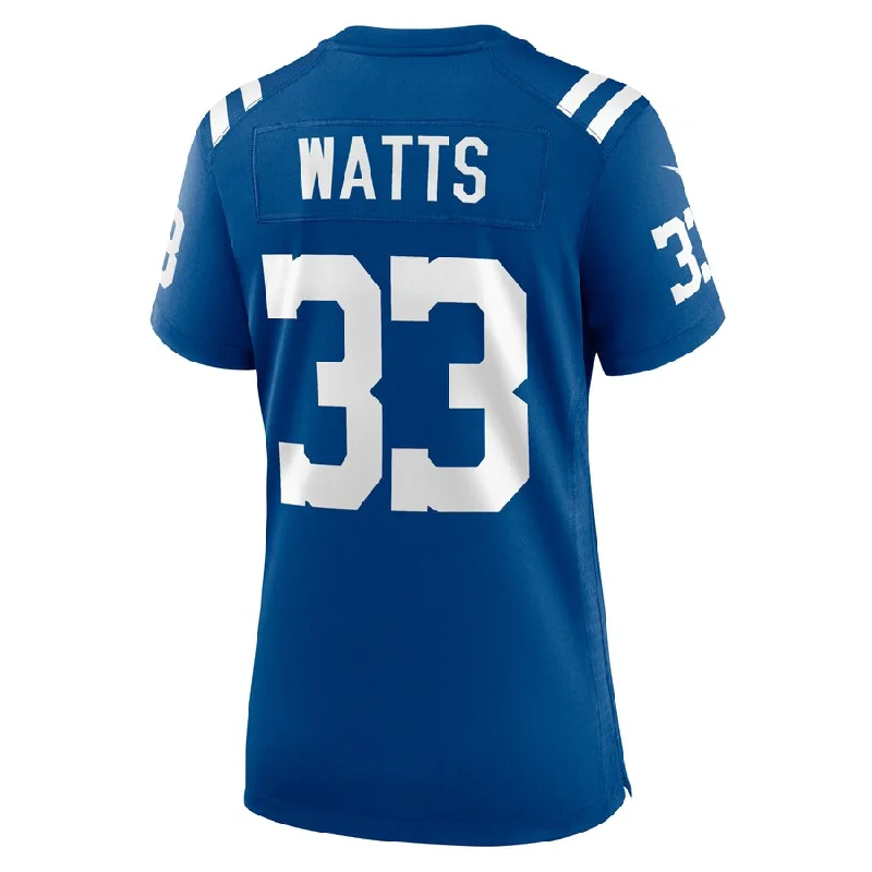 IN.Colts #33 Armani Watts Royal Player Game Jersey Stitched American Football Jerseys-NFL Championship Edition Jersey -