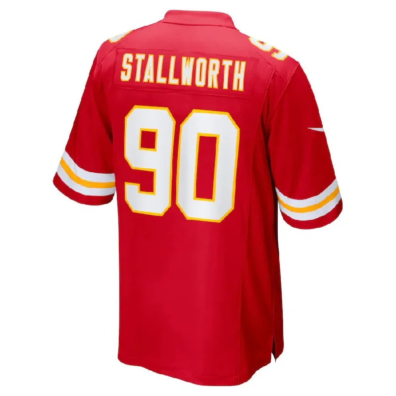 KC.Chiefs #90 Taylor Stallworth Red Game Player Jersey Stitched American Football Jerseys-NFL Retro Jersey -