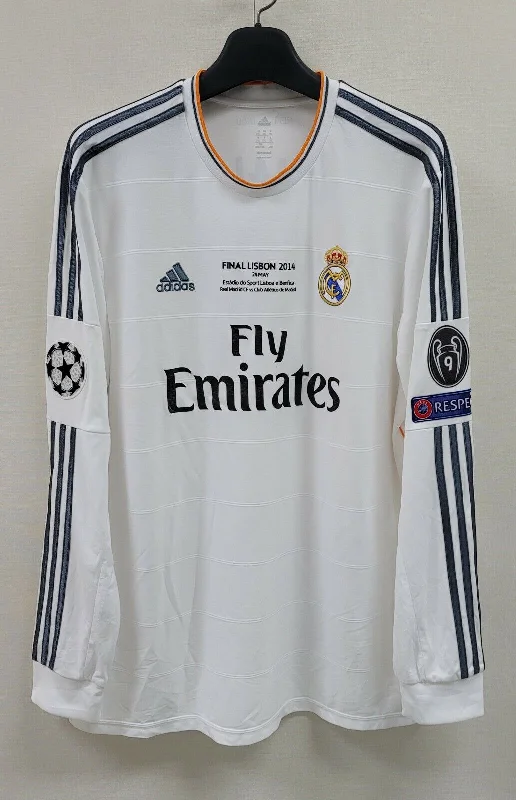 REAL MADRID HOME RETRO LONG SLEEVE JERSEY CHAMPIONS LEAGUE FINAL 2013/14-NBA Player Edition Jersey Online -