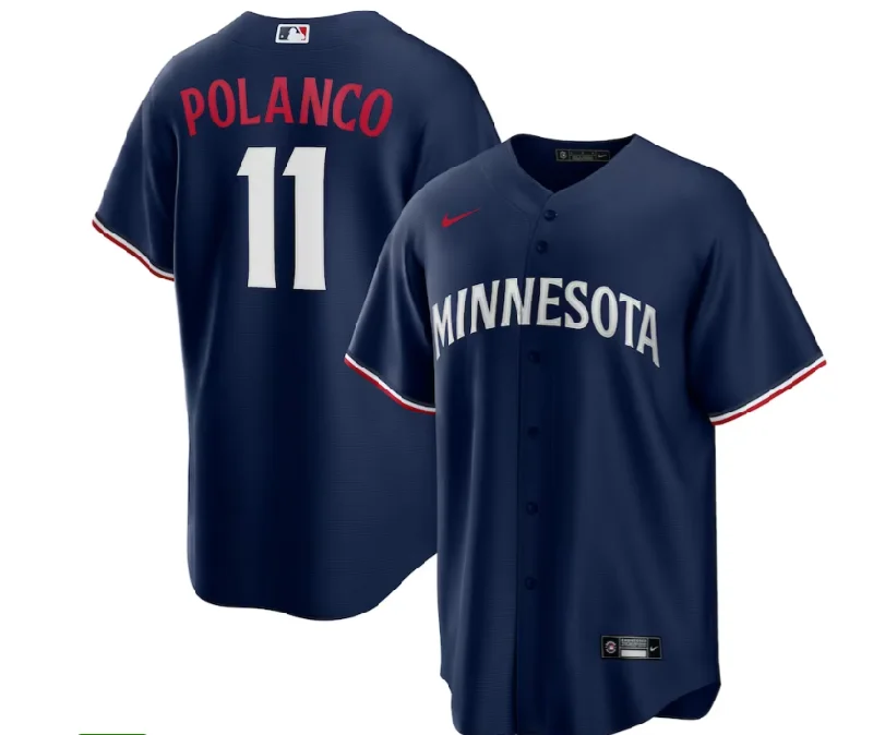 MINNESOTA TWINS NAVY BLUE ALTERNATE REPLICA JERSEY-NBA Jerseys with Player Number -