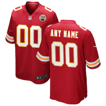 KANSAS CITY CHIEFS RED/HOME JERSEY-NBA Player Name Jersey -