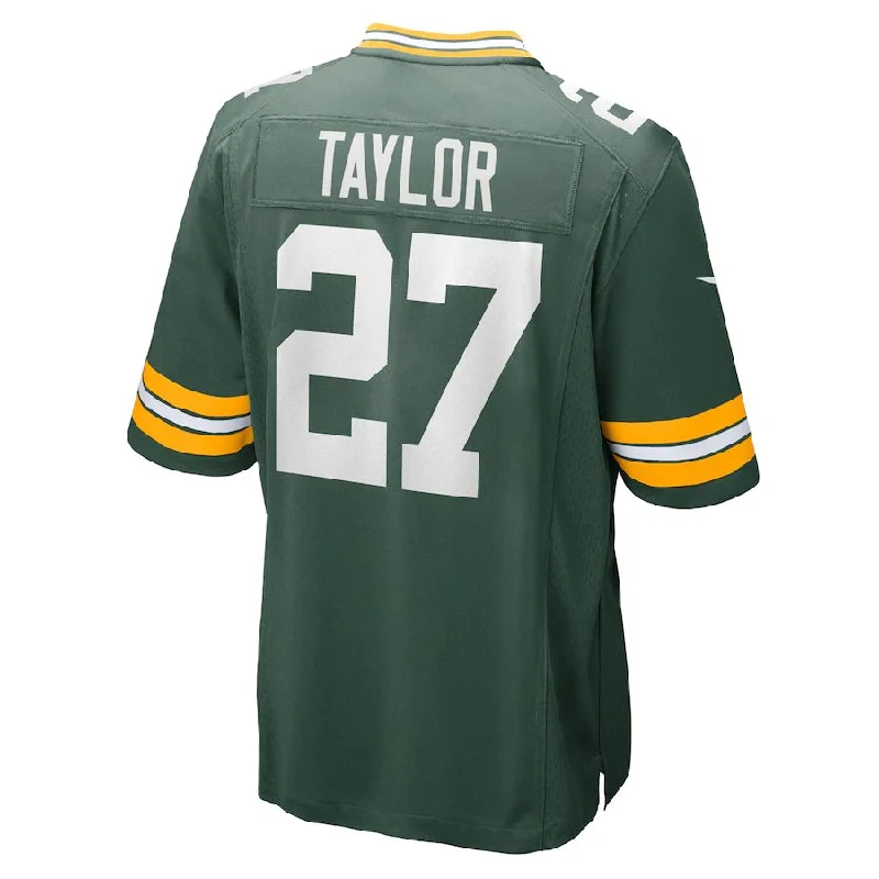 GB.Packers #27 Patrick Taylor Green Game Player Jersey Stitched American Football Jerseys-NFL Jersey with Player Name -