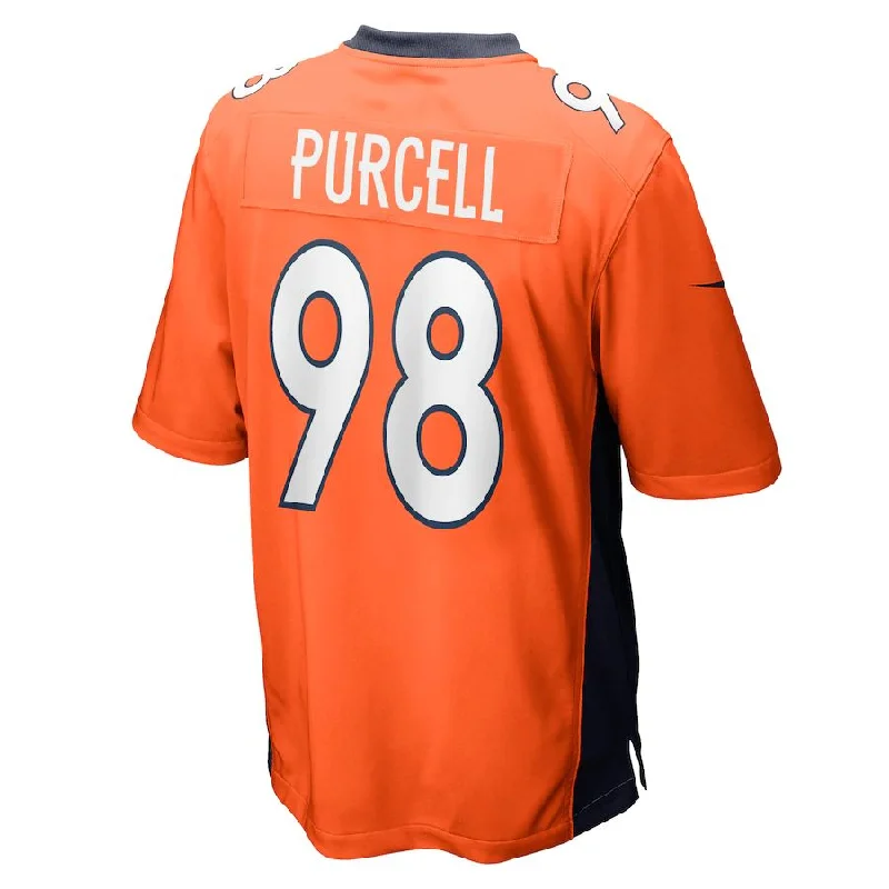 D.Broncos #98 Mike Purcell Orange Game Jersey Stitched American Football Jerseys-NFL Football Jersey Online Store -