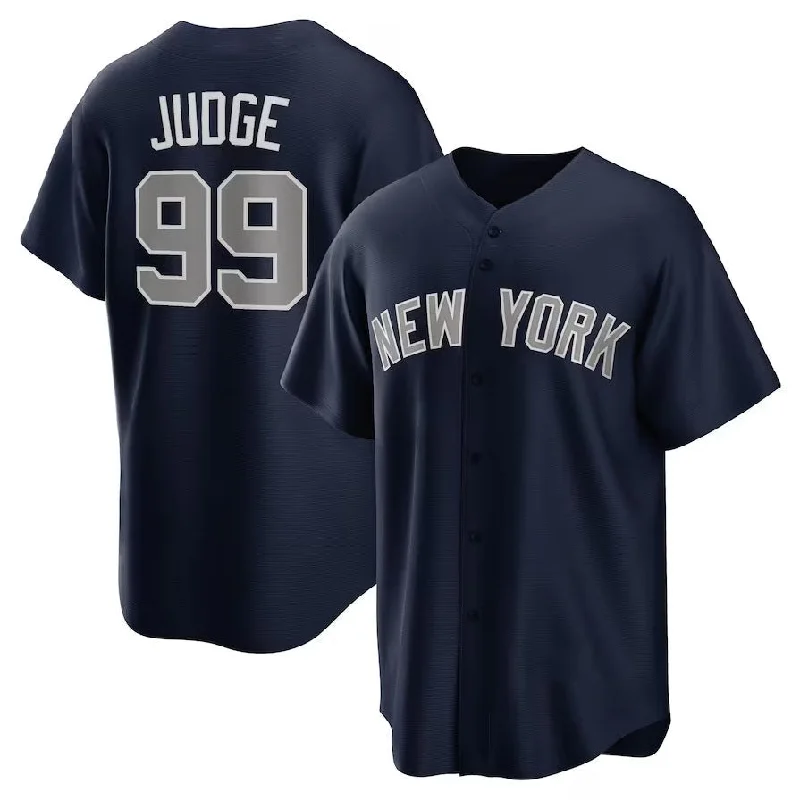 New York Yankees #99 Aaron Judge Alternate Replica Player Name Jersey - Navy Stitches Baseball Jerseys-NBA Official NBA Jersey -