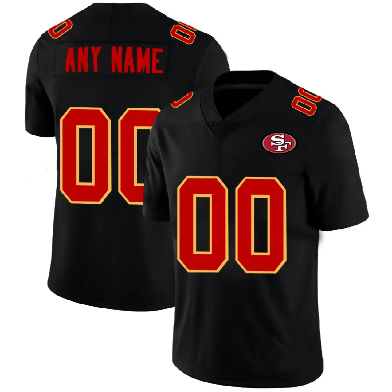 Custom SF.49ers Black American Stitched Name And Number Size S to 6XL Christmas Birthday Gift Football Jerseys-NBA Championship Edition Jersey -