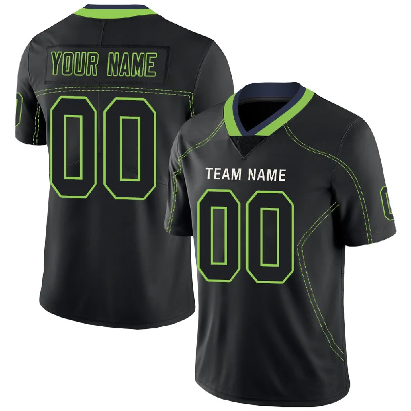 Custom S.Seahawks Stitched American Football Jerseys Personalize Birthday Gifts Black Jersey-NBA Basketball Jersey Free Shipping -