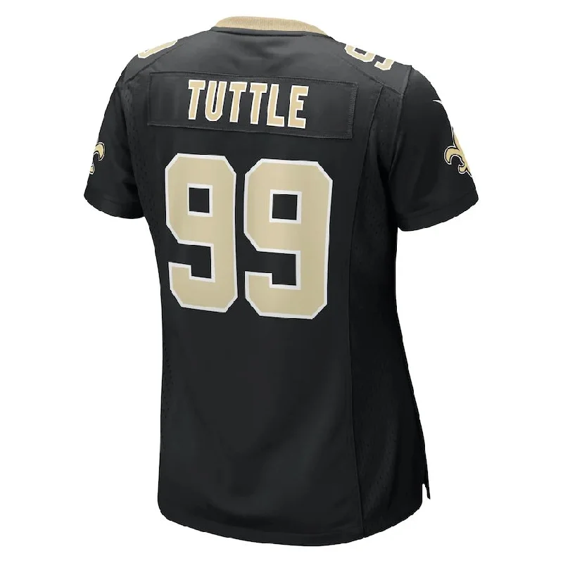 NO.Saints #99 Shy Tuttle Black Game Jersey Stitched American Football Jerseys-NFL Pro Bowl Jersey -