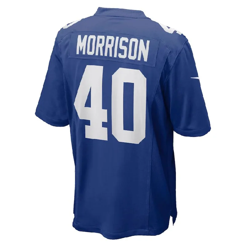 NY.Giants #40 Joe Morrison Royal Retired Player Jersey Stitched American Football Jerseys-NFL Championship Edition Jersey -