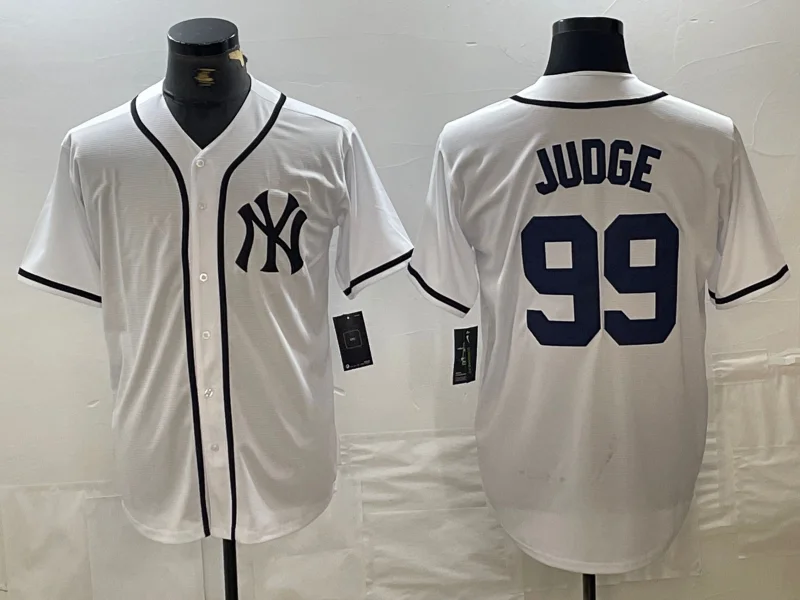 New York Yankees #99 Aaron Judge White Fashion Cool Base Baseball Jersey-NBA Basketball Jersey Collection Online -