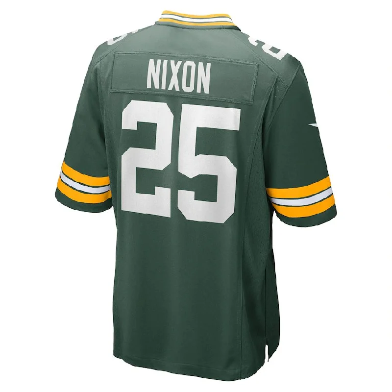 GB.Packers #25 Keisean Nixon Green Game Player Jersey Stitched American Football Jerseys-NFL Jersey with Player Number -