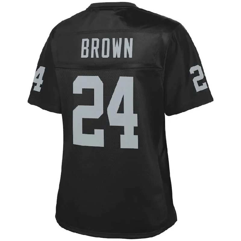 LV. Raiders #24 Tim Brown Pro Line Black Retired Player Jersey Stitched American Football Jerseys-NFL Football Jersey with Special Edition Features -