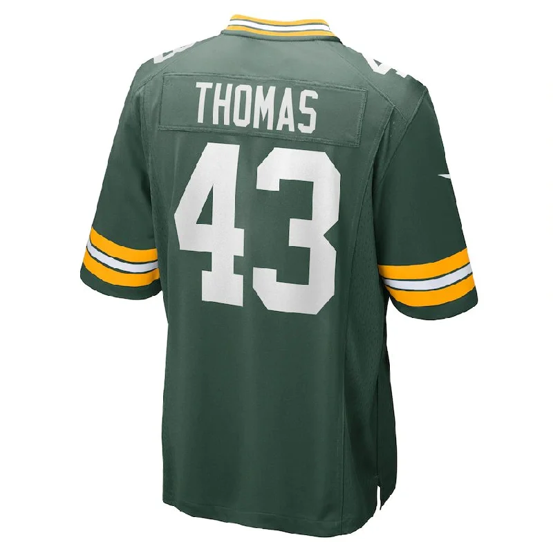 GB.Packers #43 Kiondre Thomas Green Game Player Jersey Stitched American Football Jerseys-NFL Vintage Football Jersey -