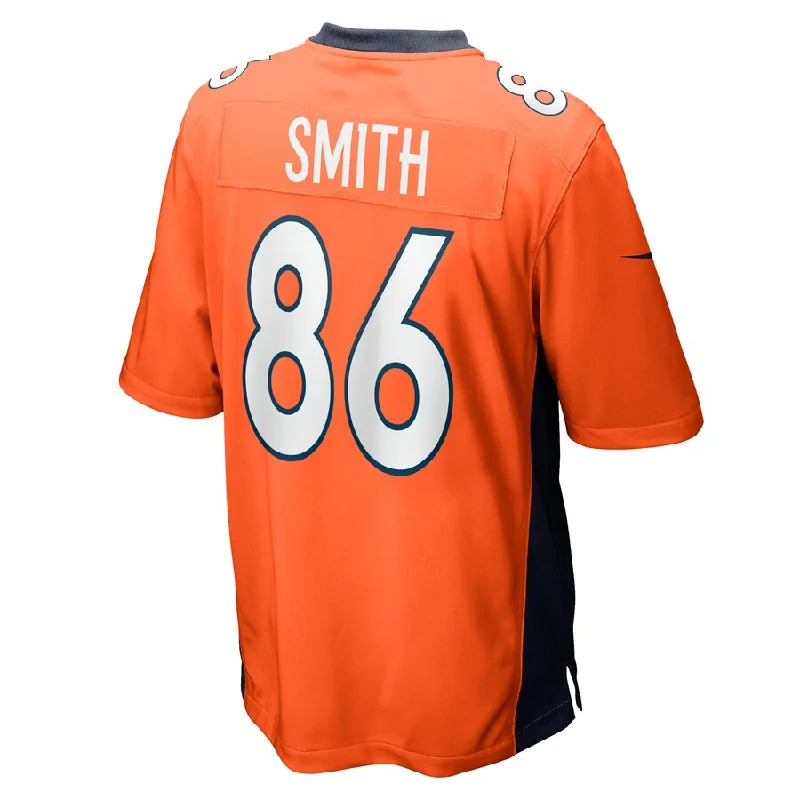 D.Broncos #86 Vyncint Smith Orange Game Player Jersey Stitched American Football Jerseys-NFL Official Jersey Collection -