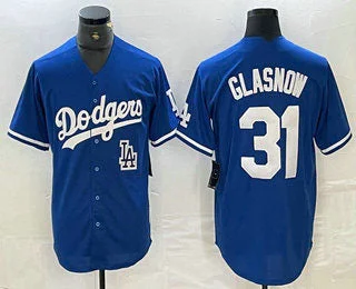 Los Angeles Dodgers #31 Tyler Glasnow Blue Stitched Cool Base Jerseys Baseball Jersey-NBA Vintage NBA Jerseys -