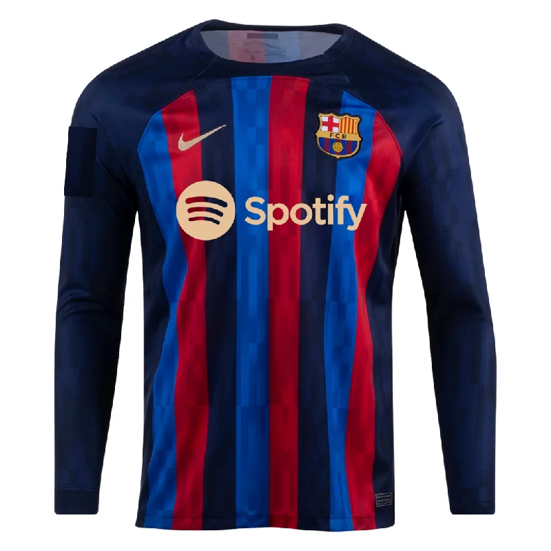 BARCELONA FC HOME LONG SLEEVE JERSEY 22/23-NBA Jersey for Women Fans -