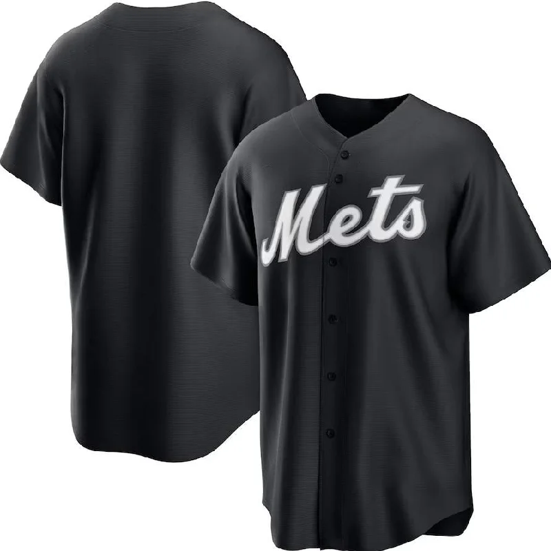 New York Mets Black Stitches Team Fashion Jersey Baseball Jerseys-NBA Custom Basketball Jersey -