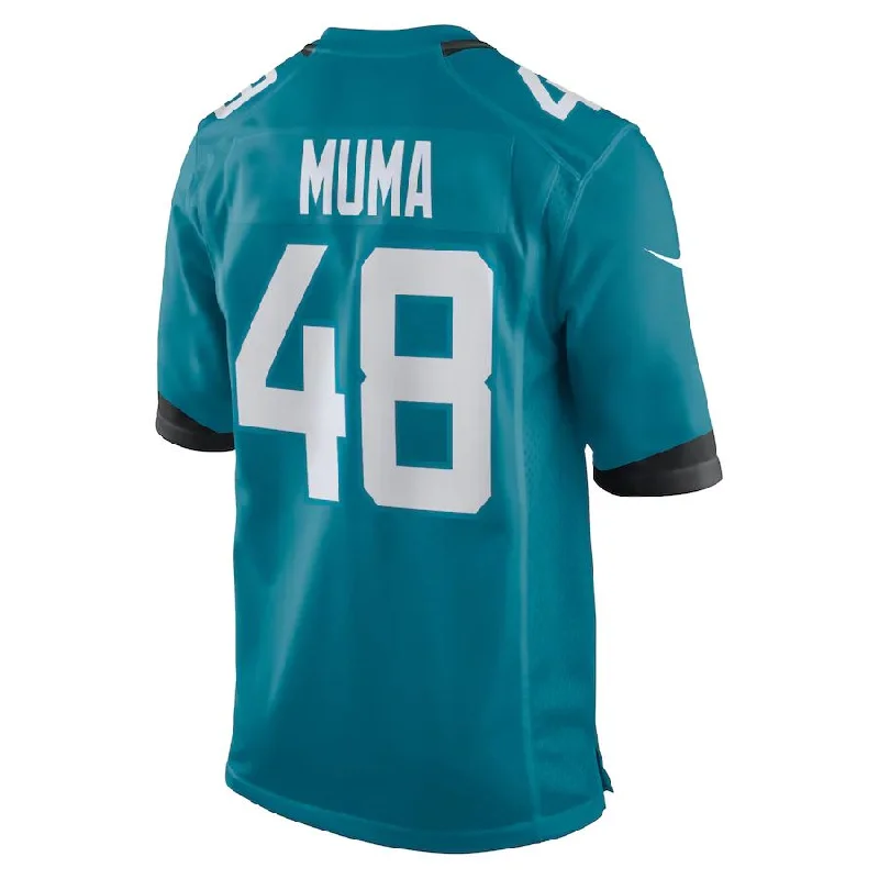 J.Jaguars #48 Chad Muma Teal Game Jersey Stitched American Football Jerseys-NFL Retro NFL Jersey Sale -