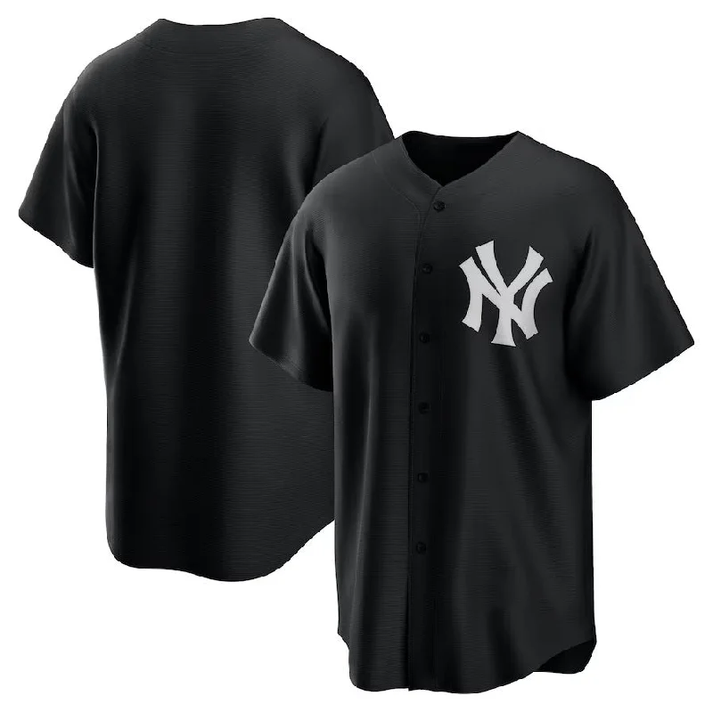 New York Yankees Official Replica Jersey - Black/White Stitches Baseball Jerseys-NBA Basketball Jersey Sale -