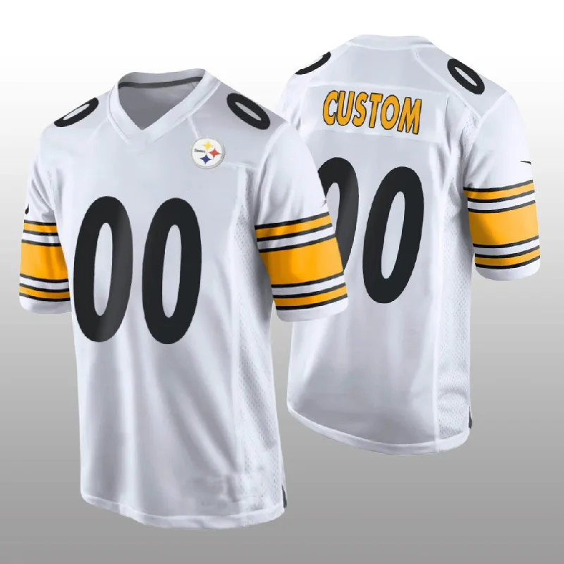 Custom P.Steelers White Game Jersey Stitched American Football Jerseys-NBA Basketball Jersey Shop -