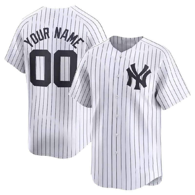 New York Yankees Home Limited Custom Jersey - White Stitches Baseball Jerseys-NBA Authentic NBA Team Jersey -