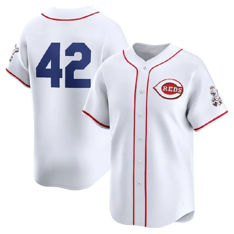 Cincinnati Reds 2024 #42 Jackie Robinson Day Home Limited Jersey – White Stitches Baseball Jerseys-NBA Official NBA Player Jerseys -