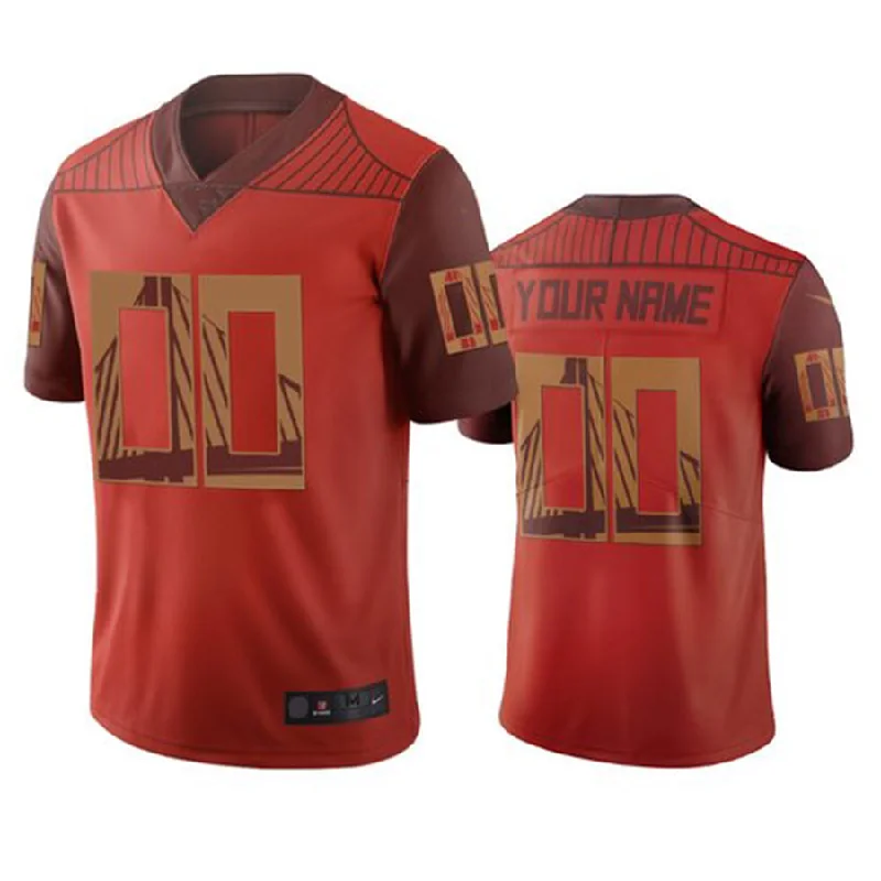 Custom SF.49ers Orange Vapor Limited City Edition Jersey Stitched American Football Jerseys-NBA Limited Edition NBA Jersey -