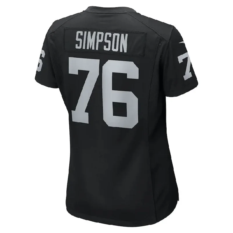 LV. Raiders #76 John Simpson Black Game Jersey Stitched American Football Jerseys-NFL Jersey for Sale Online -