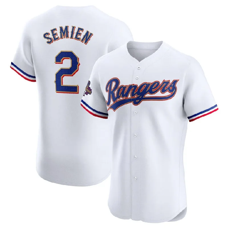 Texas Rangers #2 Marcus Semien 2024 Gold Collection Elite Player Jersey – White Baseball Jerseys-NBA Player Jersey Sale -