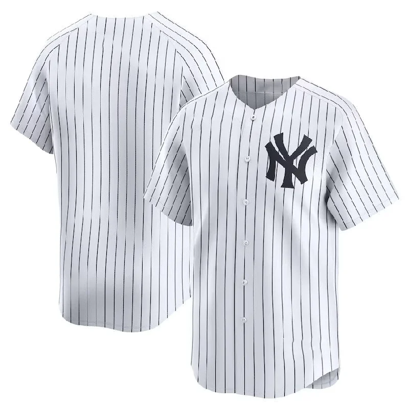 New York Yankees Home Limited Jersey - White Stitches Baseball Jerseys-NBA Jerseys with Player Number -