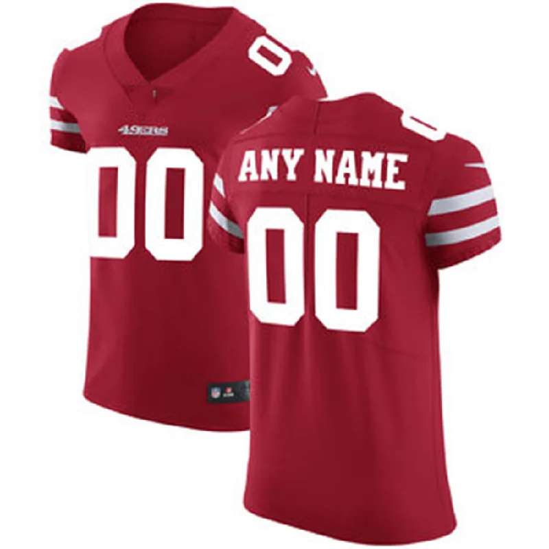 Custom SF.49ers Scarlet Vapor Untouchable Elite Jersey Stitched American Football Jerseys-NBA Retro Player Jersey -