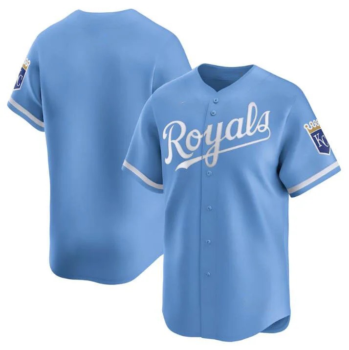 Kansas City Royals Blank Light Blue 2024 Alternate Limited Stitched Baseball Jersey-NBA Custom Basketball Jersey Sale -