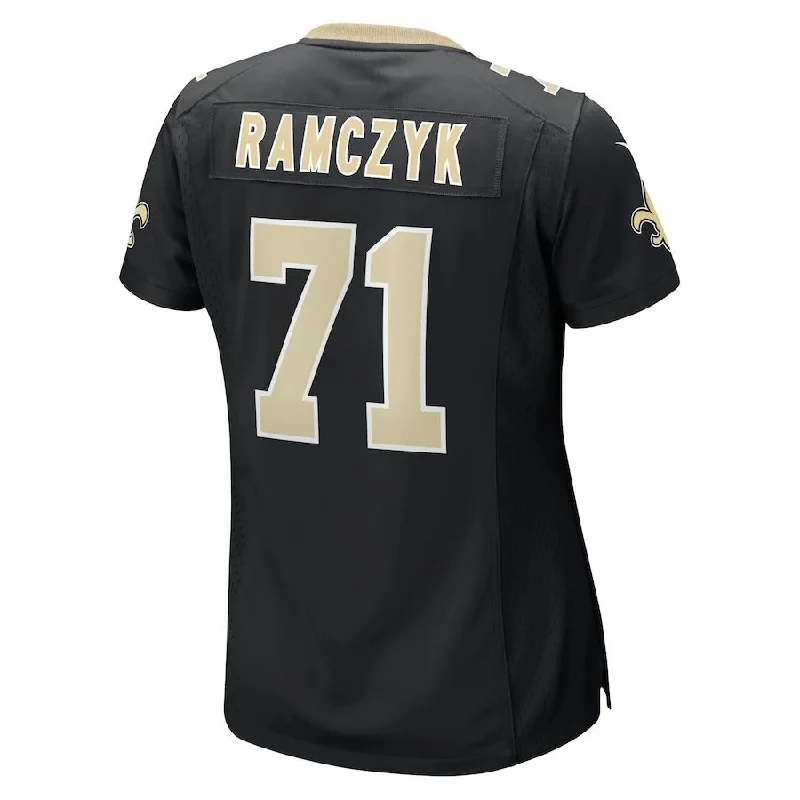 NO.Saints #71 Ryan Ramczyk Black Game Jersey Stitched American Football Jerseys-NFL Team Jersey for Sale -