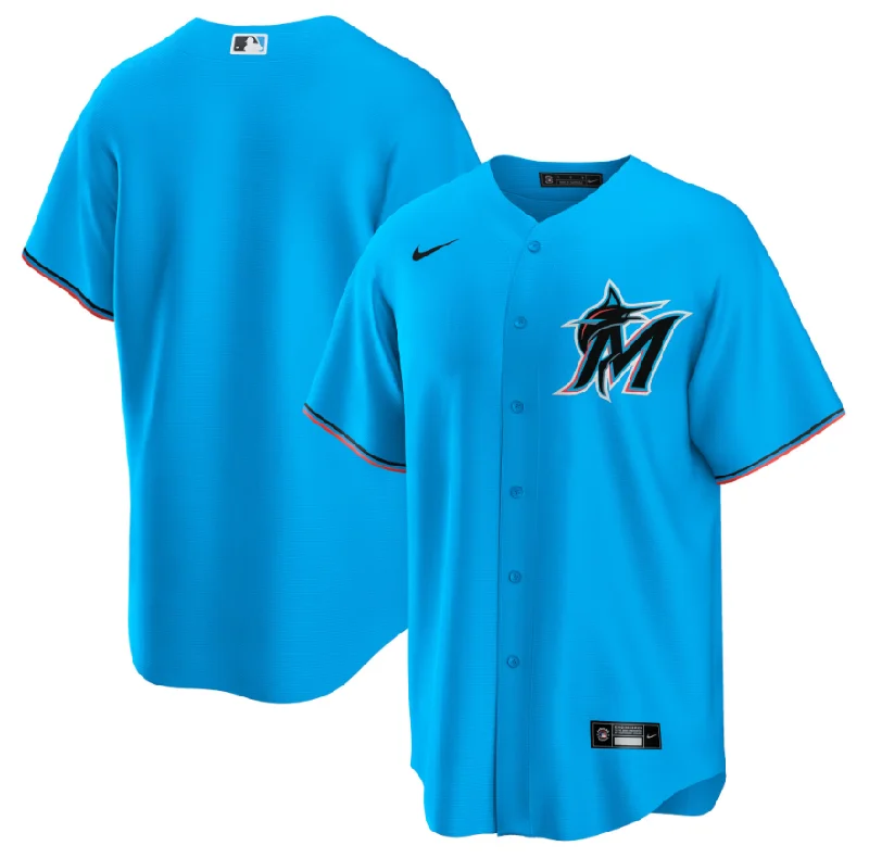 MIAMI MARLINS BABY BLUE ALTERNATE REPLICA JERSEY-NBA Player Name Jersey -