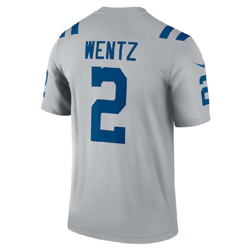 IN.Colts #2 Carson Wentz Gray Inverted Legend Jersey Stitched American Football Jerseys-NFL Player Edition Football Jersey -