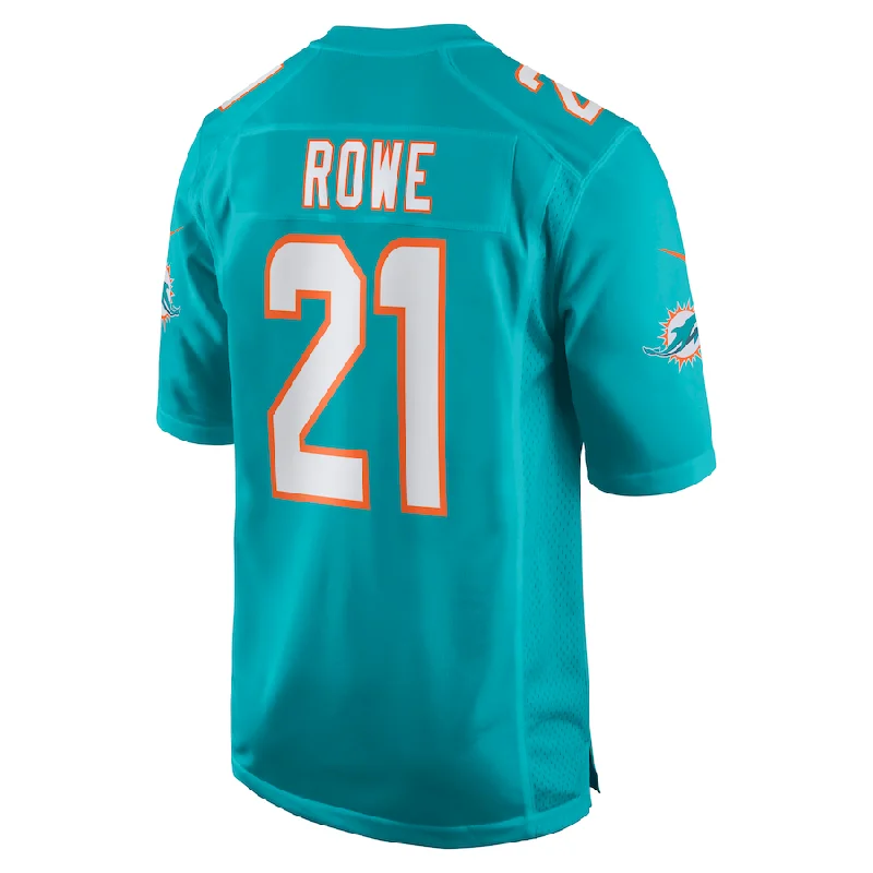 M.Dolphins #21 Eric Rowe Aqua Game Jersey Stitched American Football Jerseys-NFL Football Jersey Free Shipping -