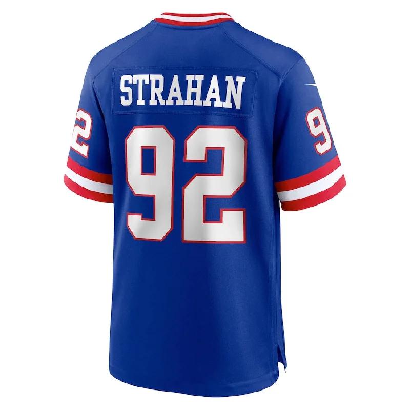 NY.Giants #92 Michael Strahan  Royal Classic Retired Player Game Jersey Stitched American Football Jerseys-NFL Game Day Football Jersey -