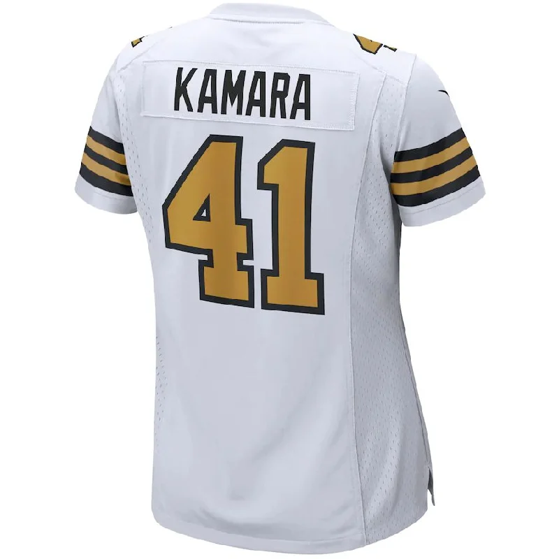 NO.Saints #41 Alvin Kamara White Alternate Game Player Jersey Stitched American Football Jersey-NFL Jersey for Football Season -