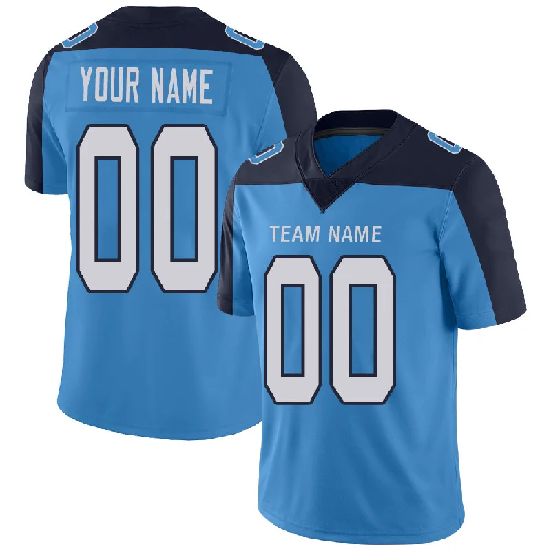 Custom T.Titans Stitched American Football Jerseys Personalize Birthday Gifts Light Blue Jersey-NBA Jersey with Custom Numbers -