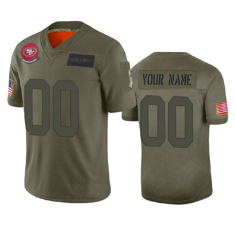 Custom SF.49ers Camo Stitched American Football Jerseys-NBA Jersey with Player's Signature -