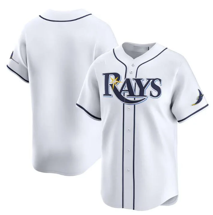 Tampa Bay Rays Blank White Home Limited Stitched Baseball Jersey-NBA Jersey with Number and Name -