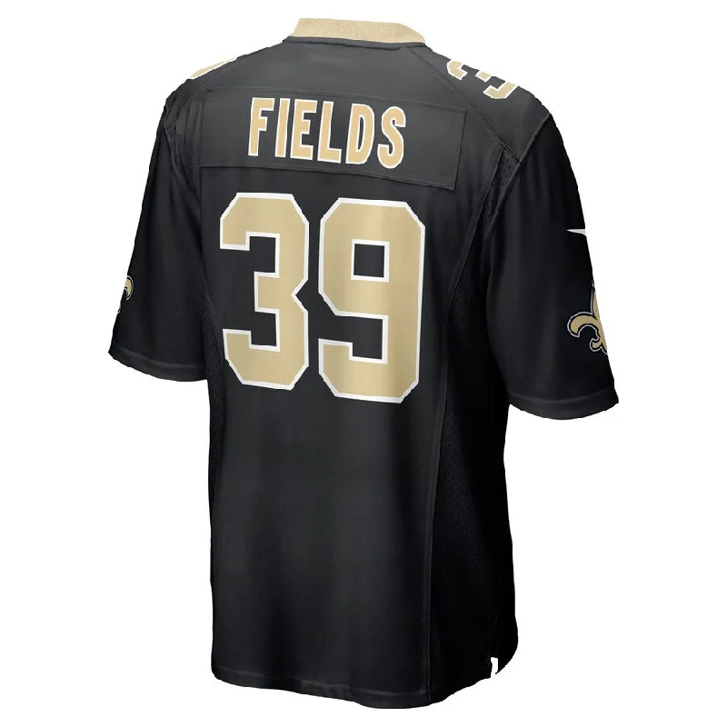 NO.Saints #39 DaMarcus Fields Black Game Player Jersey Stitched American Football Jerseys-NFL Player Jersey for All Fans -