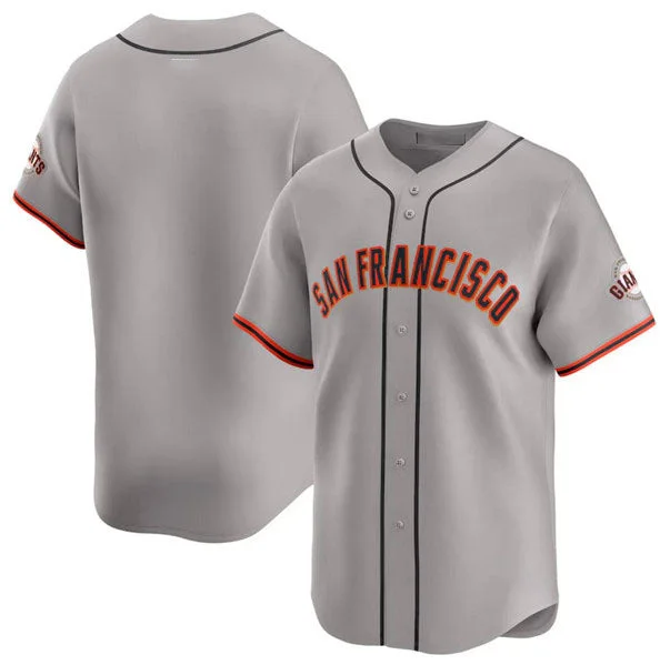 San Francisco Giants Blank Gray Away Limited Stitched Baseball Jersey-NBA Basketball Jersey with Team Logo -