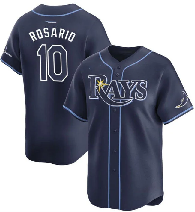 Tampa Bay Rays #10 Amed Rosario Navy Away Limited Stitched Baseball Jersey-NBA Game Day Jersey -