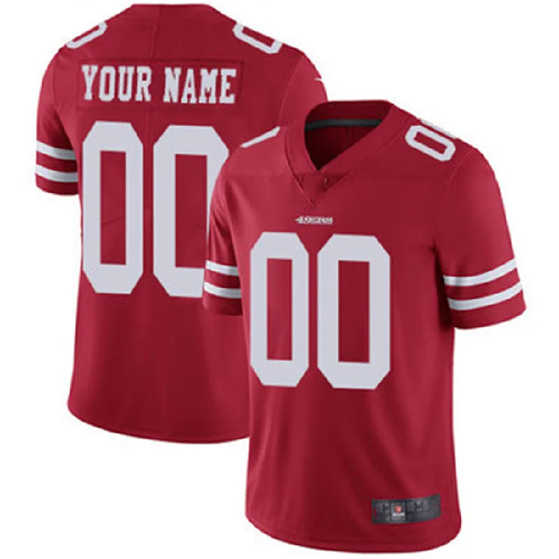 Custom SF.49ers Home Red Vapor Untouchable Limited Jersey Stitched American Football Jerseys-NBA Youth Jersey for Sale -