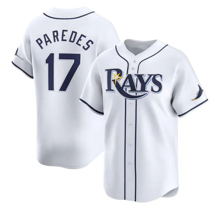 Tampa Bay Rays #17 Isaac Paredes White Home Limited Stitched Baseball Jersey-NBA Basketball Jersey Online -