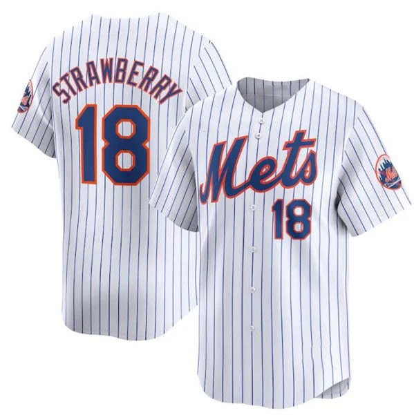 New York Mets #18 Darryl Strawberry White 2024 Home Limited Stitched Baseball Jersey-NBA Player Edition Basketball Jersey -