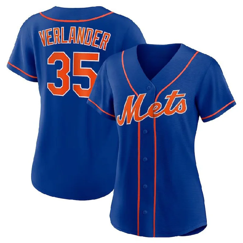 New York Mets #35 Justin Verlander Royal Alternate Replica Player Jersey Baseball Jerseys-NBA Player Edition Basketball Jersey -