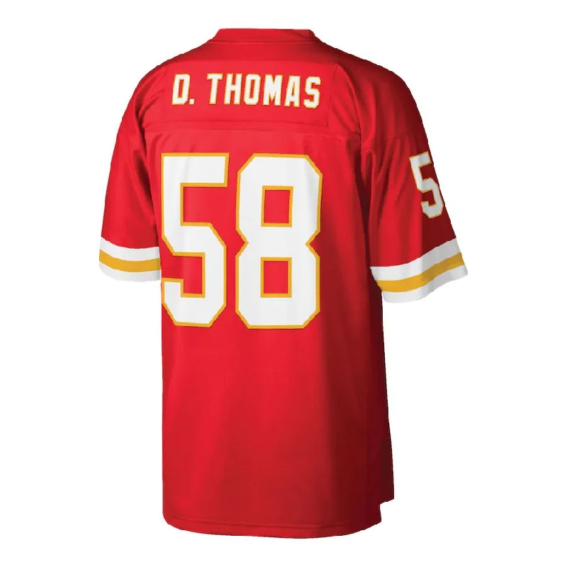 KC.Chiefs #58 Derrick Thomas Mitchell & Ness Red Retired Player Legacy Replica Jersey Stitched American Football Jerseys-NFL Football Jersey with Team Patch -